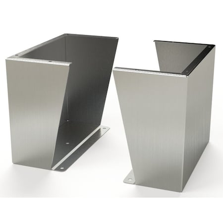 Saginaw Control & Engineering Floor Stand Kit, 15 in. H x 18 in. W x 9.12 in. L, 316 Stainless Steel, 1 PR SCE-FK1518SS6